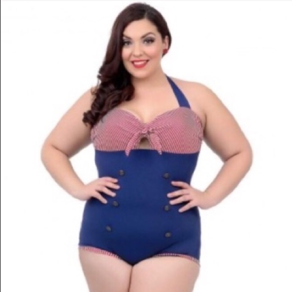 Unique Vintage Other - Unique Vintage Nautical Swimsuit